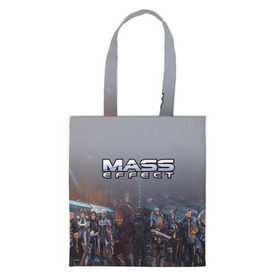 Шоппер 3D с принтом Mass Effect , 100% полиэстер | Плотность: 200 г/м2; Размер: 34×35 см; Высота лямок: 30 см | amdromeda initiative | andromeda | game | gun | hemet | n7 | rifle | ryder | soldier | space | star | weapon