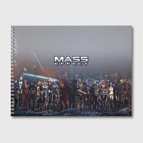 Альбом для рисования с принтом Mass Effect , 100% бумага
 | матовая бумага, плотность 200 мг. | amdromeda initiative | andromeda | game | gun | hemet | n7 | rifle | ryder | soldier | space | star | weapon
