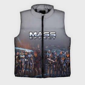 Мужской жилет утепленный 3D с принтом Mass Effect ,  |  | amdromeda initiative | andromeda | game | gun | hemet | n7 | rifle | ryder | soldier | space | star | weapon
