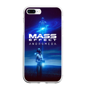 Чехол для iPhone 7Plus/8 Plus матовый с принтом MASS EFFECT ANDROMEDA , Силикон | Область печати: задняя сторона чехла, без боковых панелей | amdromeda initiative | andromeda | game | gun | hemet | n7 | rifle | ryder | soldier | space | star | weapon