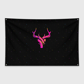 Флаг-баннер с принтом Deer , 100% полиэстер | размер 67 х 109 см, плотность ткани — 95 г/м2; по краям флага есть четыре люверса для крепления | deer | minimalism | минимализм | олень