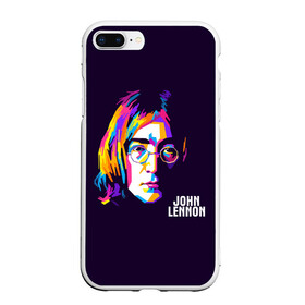 Чехол для iPhone 7Plus/8 Plus матовый с принтом Джон Леннон , Силикон | Область печати: задняя сторона чехла, без боковых панелей | the beatles | битлз | британия | джон | леннон | ленон | рок | рок н ролл | хард рок | хиппи