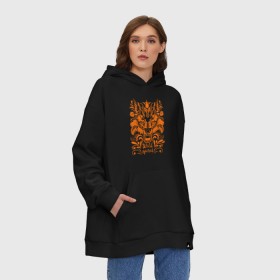 Худи SuperOversize хлопок с принтом Wild Fox , 70% хлопок, 30% полиэстер, мягкий начес внутри | карман-кенгуру, эластичная резинка на манжетах и по нижней кромке, двухслойный капюшон
 | fox | siberia | wild | волк | животные | лиса | свобода | сибирь