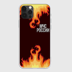 Чехол для iPhone 12 Pro с принтом МЧС России , силикон | область печати: задняя сторона чехла, без боковых панелей | мчс | огонь | пламя | пожар | пожарник | пожарный | профессия | россия