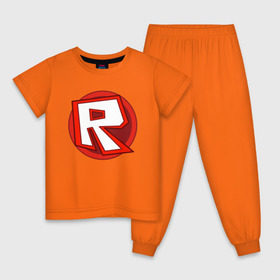 Детская пижама хлопок с принтом Roblox , 100% хлопок |  брюки и футболка прямого кроя, без карманов, на брюках мягкая резинка на поясе и по низу штанин
 | minecraft | roblox | игра | копатель | майнкрафт | роблокс