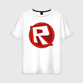Женская футболка хлопок Oversize с принтом Roblox , 100% хлопок | свободный крой, круглый ворот, спущенный рукав, длина до линии бедер
 | minecraft | roblox | игра | копатель | майнкрафт | роблокс