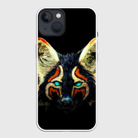 Чехол для iPhone 13 с принтом Рыжий лис ,  |  | животное | лиса | рыжий | фыр | черный