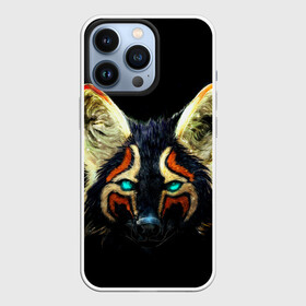 Чехол для iPhone 13 Pro с принтом Рыжий лис ,  |  | Тематика изображения на принте: животное | лиса | рыжий | фыр | черный