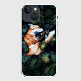 Чехол для iPhone 13 mini с принтом Лисичка в Лесу ,  |  | Тематика изображения на принте: core | cute | forest | fox | foxes | ginger | world | деревья | забавная | зелень | кино | лес | лис | лиса | лисица | лисицы | лисичка | лисички | лист | листва | лисы | милая | мира | рыжая | рыжие | сердце | смешная | фильм | фыр