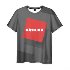 Мужская футболка 3D с принтом ROBLOX , 100% полиэфир | прямой крой, круглый вырез горловины, длина до линии бедер | block | lego | logo | minecraft | online | oof | quest | roblocks | roblockx | roblox | studio | блок | блоки | голова | игра | игры | квест | лего | лицо | лого | логотип | майнкрафт | онлайн | роблокс | символ | студия
