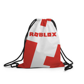 Рюкзак-мешок 3D с принтом ROBLOX Red , 100% полиэстер | плотность ткани — 200 г/м2, размер — 35 х 45 см; лямки — толстые шнурки, застежка на шнуровке, без карманов и подкладки | block | lego | logo | minecraft | online | oof | quest | roblocks | roblockx | roblox | studio | блок | блоки | голова | игра | игры | квест | лего | лицо | лого | логотип | майнкрафт | онлайн | роблокс | символ | студия