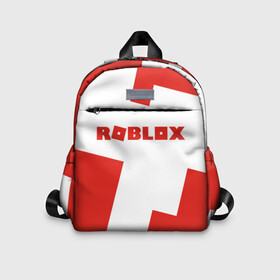 Детский рюкзак 3D с принтом ROBLOX Red , 100% полиэстер | лямки с регулируемой длиной, сверху петелька, чтобы рюкзак можно было повесить на вешалку. Основное отделение закрывается на молнию, как и внешний карман. Внутри дополнительный карман. По бокам два дополнительных кармашка | Тематика изображения на принте: block | lego | logo | minecraft | online | oof | quest | roblocks | roblockx | roblox | studio | блок | блоки | голова | игра | игры | квест | лего | лицо | лого | логотип | майнкрафт | онлайн | роблокс | символ | студия