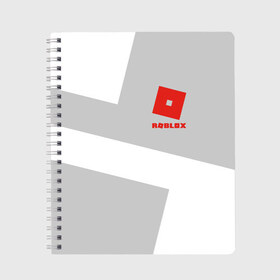 Тетрадь с принтом Roblox , 100% бумага | 48 листов, плотность листов — 60 г/м2, плотность картонной обложки — 250 г/м2. Листы скреплены сбоку удобной пружинной спиралью. Уголки страниц и обложки скругленные. Цвет линий — светло-серый
 | block | lego | logo | minecraft | online | oof | quest | roblocks | roblockx | roblox | studio | блок | блоки | голова | игра | игры | квест | лего | лицо | лого | логотип | майнкрафт | онлайн | роблокс | символ | студия