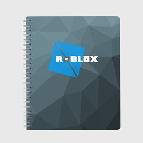Тетрадь с принтом Roblox Studio , 100% бумага | 48 листов, плотность листов — 60 г/м2, плотность картонной обложки — 250 г/м2. Листы скреплены сбоку удобной пружинной спиралью. Уголки страниц и обложки скругленные. Цвет линий — светло-серый
 | block | lego | logo | minecraft | online | oof | quest | roblocks | roblockx | roblox | studio | блок | блоки | голова | игра | игры | квест | лего | лицо | лого | логотип | майнкрафт | онлайн | роблокс | символ | студия