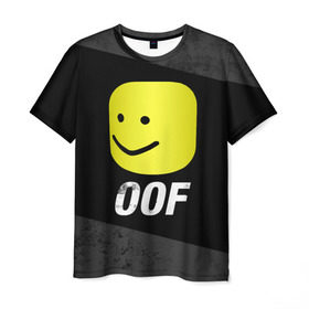 Мужская футболка 3D с принтом Roblox OOF Мем , 100% полиэфир | прямой крой, круглый вырез горловины, длина до линии бедер | Тематика изображения на принте: lego | logo | meme | memes | minecraft | oof | quest | roblocks | roblockx | roblox | studio | блок | блоки | голова | игра | игры | квест | лего | лицо | лого | логотип | майнкрафт | мем | мемы | онлайн | роблокс | студия