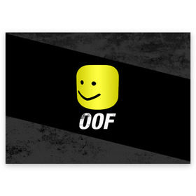 Поздравительная открытка с принтом Roblox OOF Мем , 100% бумага | плотность бумаги 280 г/м2, матовая, на обратной стороне линовка и место для марки
 | Тематика изображения на принте: lego | logo | meme | memes | minecraft | oof | quest | roblocks | roblockx | roblox | studio | блок | блоки | голова | игра | игры | квест | лего | лицо | лого | логотип | майнкрафт | мем | мемы | онлайн | роблокс | студия
