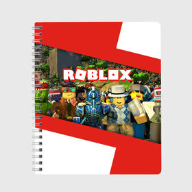 Тетрадь с принтом ROBLOX , 100% бумага | 48 листов, плотность листов — 60 г/м2, плотность картонной обложки — 250 г/м2. Листы скреплены сбоку удобной пружинной спиралью. Уголки страниц и обложки скругленные. Цвет линий — светло-серый
 | lego | logo | meme | memes | minecraft | oof | quest | roblocks | roblockx | roblox | studio | блок | блоки | голова | игра | игры | квест | лего | лицо | лого | логотип | майнкрафт | мем | мемы | онлайн | роблокс | студия