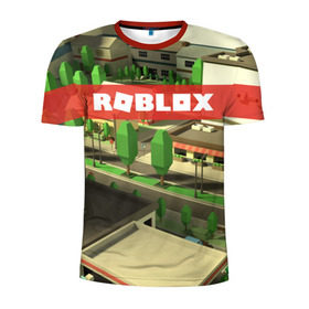 Мужская футболка 3D спортивная с принтом ROBLOX City , 100% полиэстер с улучшенными характеристиками | приталенный силуэт, круглая горловина, широкие плечи, сужается к линии бедра | lego | logo | meme | memes | minecraft | oof | quest | roblocks | roblockx | roblox | studio | блок | блоки | голова | игра | игры | квест | лего | лицо | лого | логотип | майнкрафт | мем | мемы | онлайн | роблокс | студия