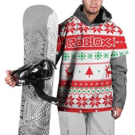 Накидка на куртку 3D с принтом Новогодний Roblox , 100% полиэстер |  | Тематика изображения на принте: dynablocks | roblox | блоки | вселенная | герои | год | кубики | новый | роблокс | снег | снежинки | узор