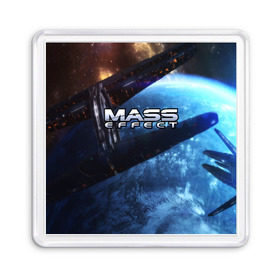 Магнит 55*55 с принтом MASS EFFECT , Пластик | Размер: 65*65 мм; Размер печати: 55*55 мм | amdromeda initiative | andromeda | game | gun | hemet | n7 | rifle | ryder | soldier | space | star | weapon