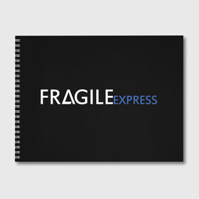 Альбом для рисования с принтом FRAGILE EXPRESS , 100% бумага
 | матовая бумага, плотность 200 мг. | kojima productions | кодзима | кодзима продакшн