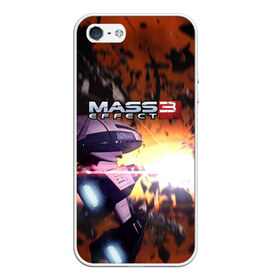 Чехол для iPhone 5/5S матовый с принтом MASS EFFECT , Силикон | Область печати: задняя сторона чехла, без боковых панелей | amdromeda initiative | andromeda | game | gun | hemet | n7 | rifle | ryder | soldier | space | star | weapon