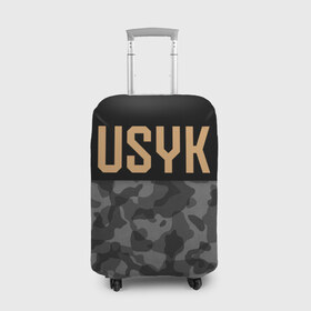 Чехол для чемодана 3D с принтом USYK , 86% полиэфир, 14% спандекс | двустороннее нанесение принта, прорези для ручек и колес | 