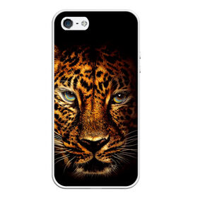 Чехол для iPhone 5/5S матовый с принтом Ягуар , Силикон | Область печати: задняя сторона чехла, без боковых панелей | гепард | кошка | леопард | охотник | тигр | хищник | ягуар