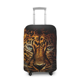 Чехол для чемодана 3D с принтом Ягуар , 86% полиэфир, 14% спандекс | двустороннее нанесение принта, прорези для ручек и колес | гепард | кошка | леопард | охотник | тигр | хищник | ягуар