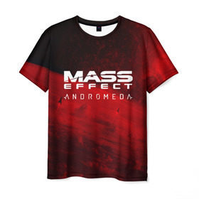 Мужская футболка 3D с принтом mass effect andromeda , 100% полиэфир | прямой крой, круглый вырез горловины, длина до линии бедер | 