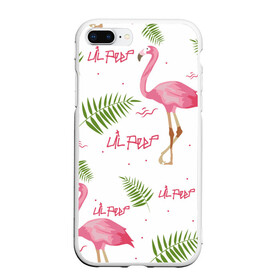 Чехол для iPhone 7Plus/8 Plus матовый с принтом Lil Peep pink flamingo , Силикон | Область печати: задняя сторона чехла, без боковых панелей | Тематика изображения на принте: benz truck | girls. pink | gustav hr | hip hop | lil | lil peep | peep | rap | лил | лилпип | листья | пальма | пальмы | пип | розовый | рэп | фламинго | хип хоп | эмо | эмо реп