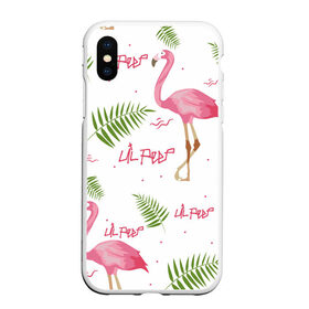Чехол для iPhone XS Max матовый с принтом Lil Peep pink flamingo , Силикон | Область печати: задняя сторона чехла, без боковых панелей | benz truck | girls. pink | gustav hr | hip hop | lil | lil peep | peep | rap | лил | лилпип | листья | пальма | пальмы | пип | розовый | рэп | фламинго | хип хоп | эмо | эмо реп