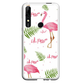 Чехол для Honor P Smart Z с принтом Lil Peep pink flamingo , Силикон | Область печати: задняя сторона чехла, без боковых панелей | Тематика изображения на принте: benz truck | girls. pink | gustav hr | hip hop | lil | lil peep | peep | rap | лил | лилпип | листья | пальма | пальмы | пип | розовый | рэп | фламинго | хип хоп | эмо | эмо реп