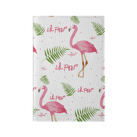 Обложка для паспорта матовая кожа с принтом Lil Peep pink flamingo , натуральная матовая кожа | размер 19,3 х 13,7 см; прозрачные пластиковые крепления | benz truck | girls. pink | gustav hr | hip hop | lil | lil peep | peep | rap | лил | лилпип | листья | пальма | пальмы | пип | розовый | рэп | фламинго | хип хоп | эмо | эмо реп