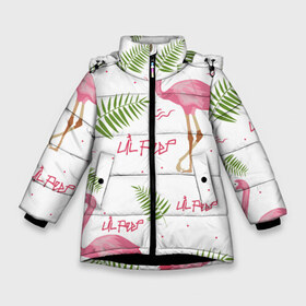 Зимняя куртка для девочек 3D с принтом Lil Peep pink flamingo , ткань верха — 100% полиэстер; подклад — 100% полиэстер, утеплитель — 100% полиэстер. | длина ниже бедра, удлиненная спинка, воротник стойка и отстегивающийся капюшон. Есть боковые карманы с листочкой на кнопках, утяжки по низу изделия и внутренний карман на молнии. 

Предусмотрены светоотражающий принт на спинке, радужный светоотражающий элемент на пуллере молнии и на резинке для утяжки. | benz truck | girls. pink | gustav hr | hip hop | lil | lil peep | peep | rap | лил | лилпип | листья | пальма | пальмы | пип | розовый | рэп | фламинго | хип хоп | эмо | эмо реп