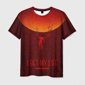 Мужская футболка 3D с принтом I Bet My Life , 100% полиэфир | прямой крой, круглый вырез горловины, длина до линии бедер | Тематика изображения на принте: imagine dragons | imagine dragons origins | имэджн драгонз | рок