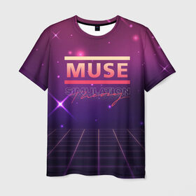 Мужская футболка 3D с принтом Muse: Simulation Theory , 100% полиэфир | прямой крой, круглый вырез горловины, длина до линии бедер | alternative | music | retro | rock | simulation | theory | альбом | альтернатива | альтернативная | беллами | музыка | мьюз | мэтью | ретро | рок