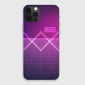 Чехол для iPhone 12 Pro с принтом Muse: Simulation Theory , силикон | область печати: задняя сторона чехла, без боковых панелей | Тематика изображения на принте: alternative | music | retro | rock | simulation | theory | альбом | альтернатива | альтернативная | беллами | музыка | мьюз | мэтью | ретро | рок