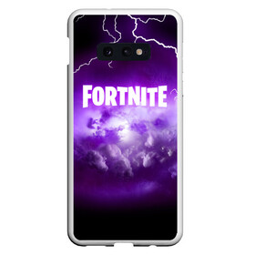 Чехол для Samsung S10E с принтом FORTNITE , Силикон | Область печати: задняя сторона чехла, без боковых панелей | 2019 | armor | armour | battle royale | cybersport | esport | fortnite | game | llama | logo | батл роял | батл рояль | броня | вспышка | игра | киберспорт | лама | молния | разряд | симулятор строительства | строительство | фиолетовый | фи