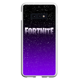 Чехол для Samsung S10E с принтом FORTNITE SPACE , Силикон | Область печати: задняя сторона чехла, без боковых панелей | 2019 | armor | armour | cybersport | esport | fortnite | game | llama | logo | броня | игра | киберспорт | лама | симулятор строительства | строительство | фиолетовый | фирменные цвета | фортнайт