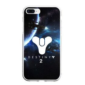 Чехол для iPhone 7Plus/8 Plus матовый с принтом DESTINY 2 , Силикон | Область печати: задняя сторона чехла, без боковых панелей | action | destiny | destiny 2 | fantasy | game | hunter | online | titan | traveller | warlock | игры | космос | шутер