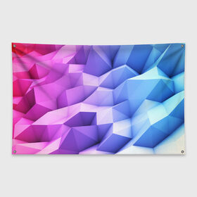 Флаг-баннер с принтом Текстура , 100% полиэстер | размер 67 х 109 см, плотность ткани — 95 г/м2; по краям флага есть четыре люверса для крепления | abstraction | geometry | polygon | абстракция | геометрия | грань | краски | кубик | кубики | линии | мозаика | полигоны | разноцветные | ребро | текстура | тени | узор