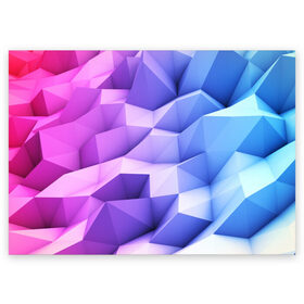 Поздравительная открытка с принтом Текстура , 100% бумага | плотность бумаги 280 г/м2, матовая, на обратной стороне линовка и место для марки
 | Тематика изображения на принте: abstraction | geometry | polygon | абстракция | геометрия | грань | краски | кубик | кубики | линии | мозаика | полигоны | разноцветные | ребро | текстура | тени | узор