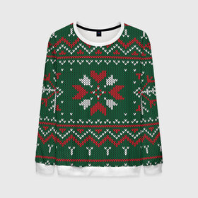 Мужской свитшот 3D с принтом Ugly Sweater , 100% полиэстер с мягким внутренним слоем | круглый вырез горловины, мягкая резинка на манжетах и поясе, свободная посадка по фигуре | 