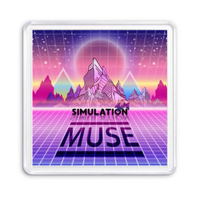 Магнит 55*55 с принтом Simulation Theory. Muse , Пластик | Размер: 65*65 мм; Размер печати: 55*55 мм | matthew bellamy | muse | simulation theory | мьюз | мэт бэллами | мэтью беллами