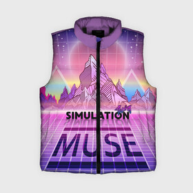 Женский жилет утепленный 3D с принтом Simulation Theory. Muse ,  |  | matthew bellamy | muse | simulation theory | мьюз | мэт бэллами | мэтью беллами