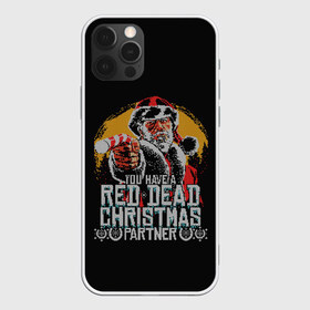 Чехол для iPhone 12 Pro Max с принтом Red Dead Christmas , Силикон |  | christmas | dead | gamer | john | marston | new | rdr | red | redemption | rockstar | shooter | western | xmas | year | вестерн | джон | марстон | рождество | шутер