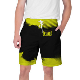 Мужские шорты 3D с принтом PUBG 2019 ,  полиэстер 100% | прямой крой, два кармана без застежек по бокам. Мягкая трикотажная резинка на поясе, внутри которой широкие завязки. Длина чуть выше колен | 