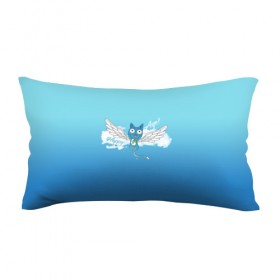 Подушка 3D антистресс с принтом Happy Aye! (Fairy Tail) , наволочка — 100% полиэстер, наполнитель — вспененный полистирол | состоит из подушки и наволочки на молнии | anime | blue | cat | fairy tail | happy | аниме | кот | кошка | синий | хвост феи | хэппи