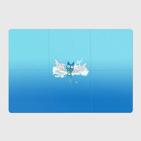 Магнитный плакат 3Х2 с принтом Happy Aye! (Fairy Tail) , Полимерный материал с магнитным слоем | 6 деталей размером 9*9 см | anime | blue | cat | fairy tail | happy | аниме | кот | кошка | синий | хвост феи | хэппи